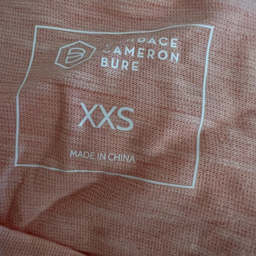 Candace Cameron Bure Women Top ~ Sz XXS The Sunkissed Garment Dyed Pink A396315 - Picture 4 of 6